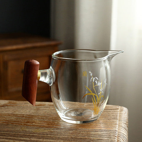 Wood-Handle Glass Fairness Cup