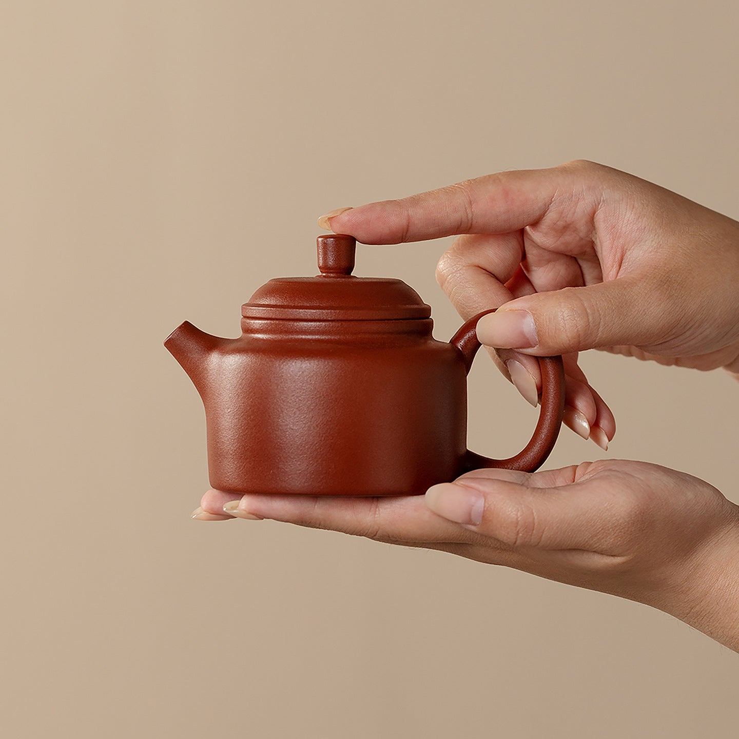 Zhuni (Cinnabar Clay) Yixing Zisha Teapot  (Semi-Handmade)