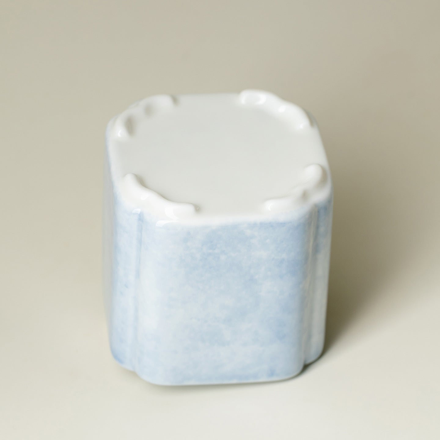 Hand-Painted Butterfly & Floral Square Ceramic Tea Canister (320ml)