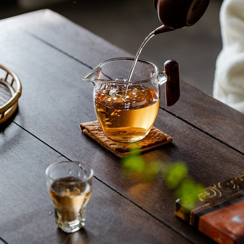 Wood-Handle Glass Fairness Cup