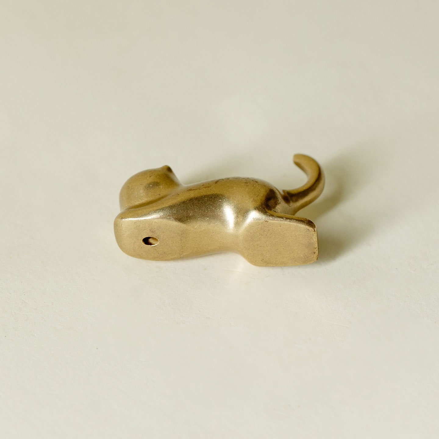 Brass Lucky Cat Incense Holder Tea Table Ornament