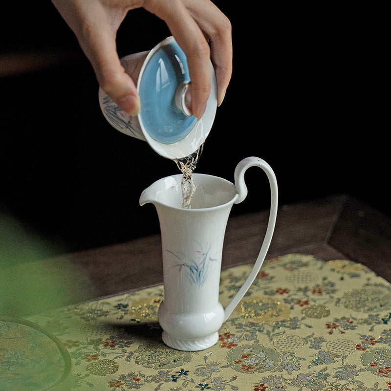 Hand-Painted Orchid Ceramic Fairness Cup,125ml