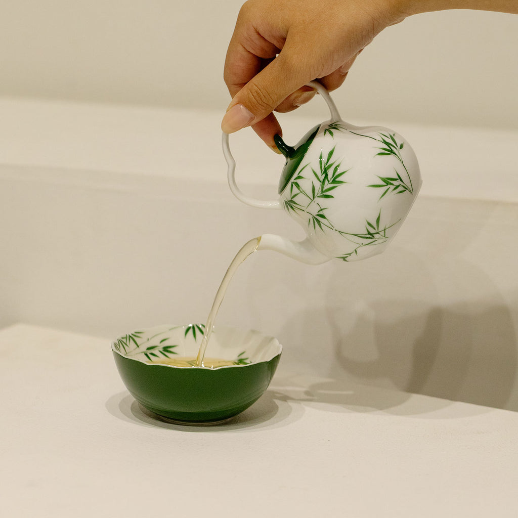 Light Blue Daisy Hand-Painted Xiaoyuan Teapot 100ml