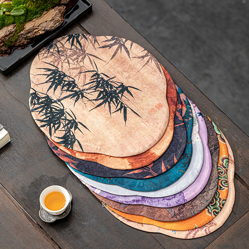 Chinese-Style Tea Mat Dry Tea Table Mat Teapot Coaster Fabric Zen-Inspired Mat