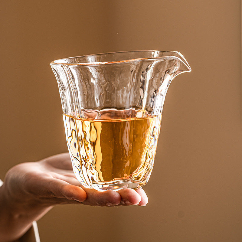 Begonia-Flower Clear Glass Fairness Cup