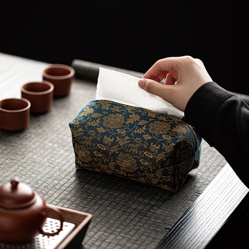 Tissue Box Cover Fabric Tissue Box Cover Vintage Tea Storage Bag Tissue Box Cover