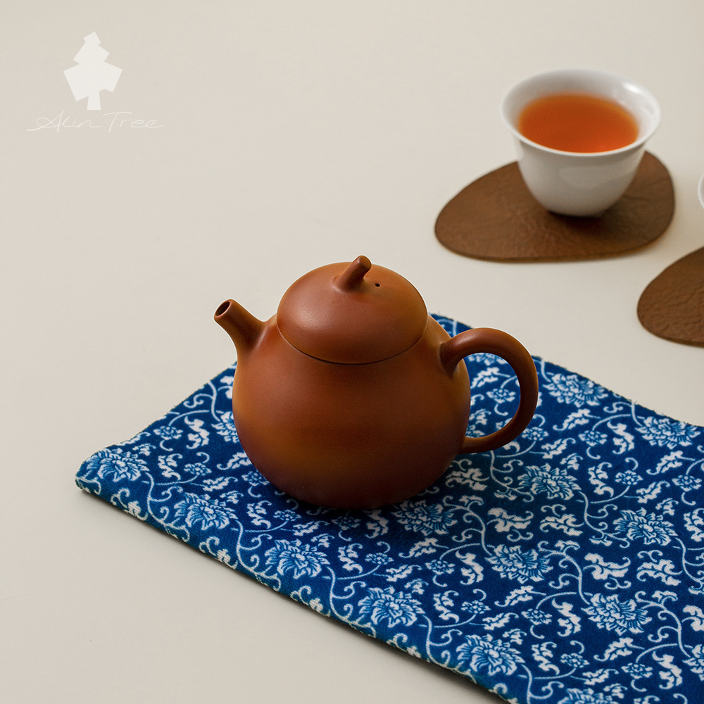 Purple Clay Travel Tea Set – Round Barrel Case