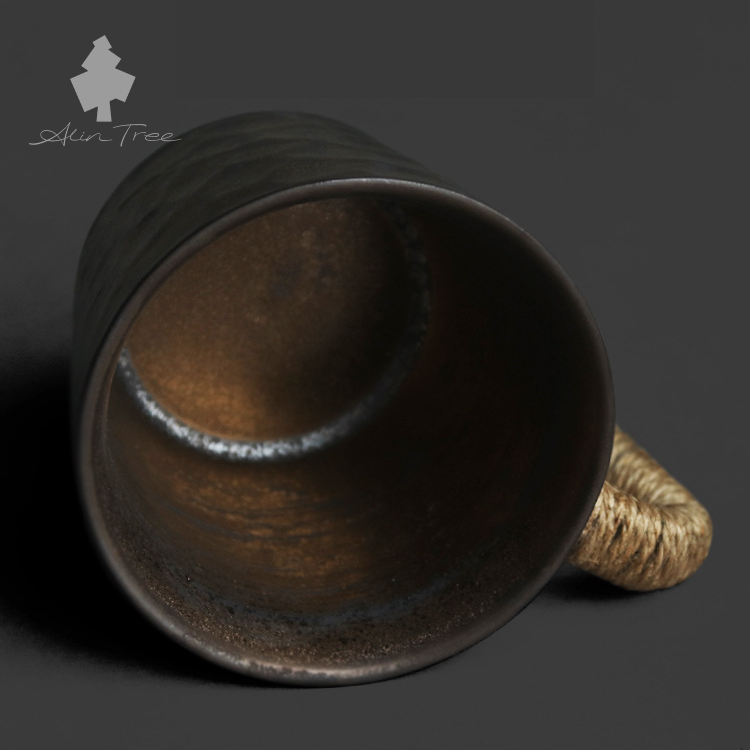 Black Gold  Kiln Coarse Pottery Cup