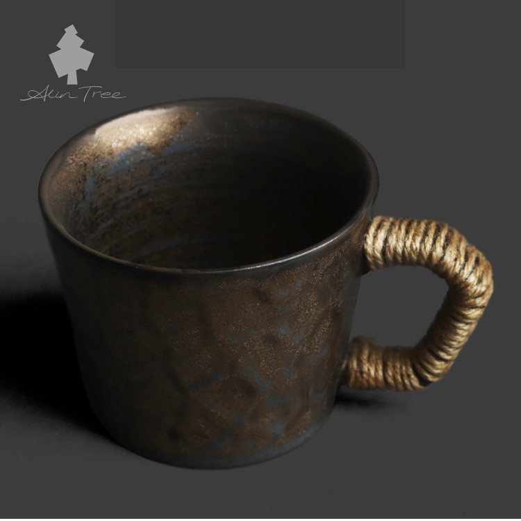 Black Gold  Kiln Coarse Pottery Cup
