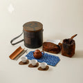 Purple Clay Travel Tea Set – Round Barrel Case - AlinTree