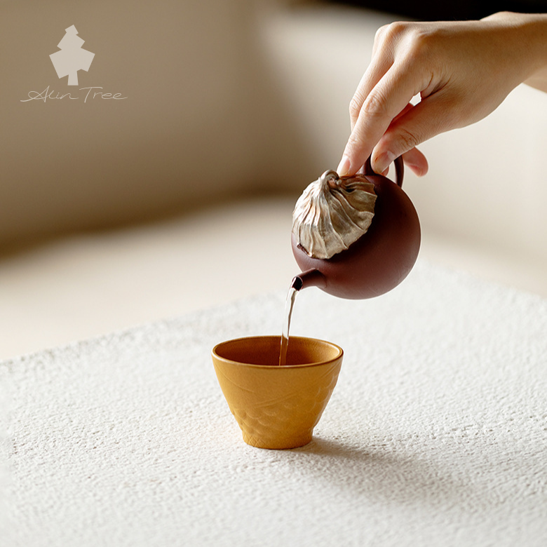 Lotus Leaf Purple Clay Teapot Tea Set