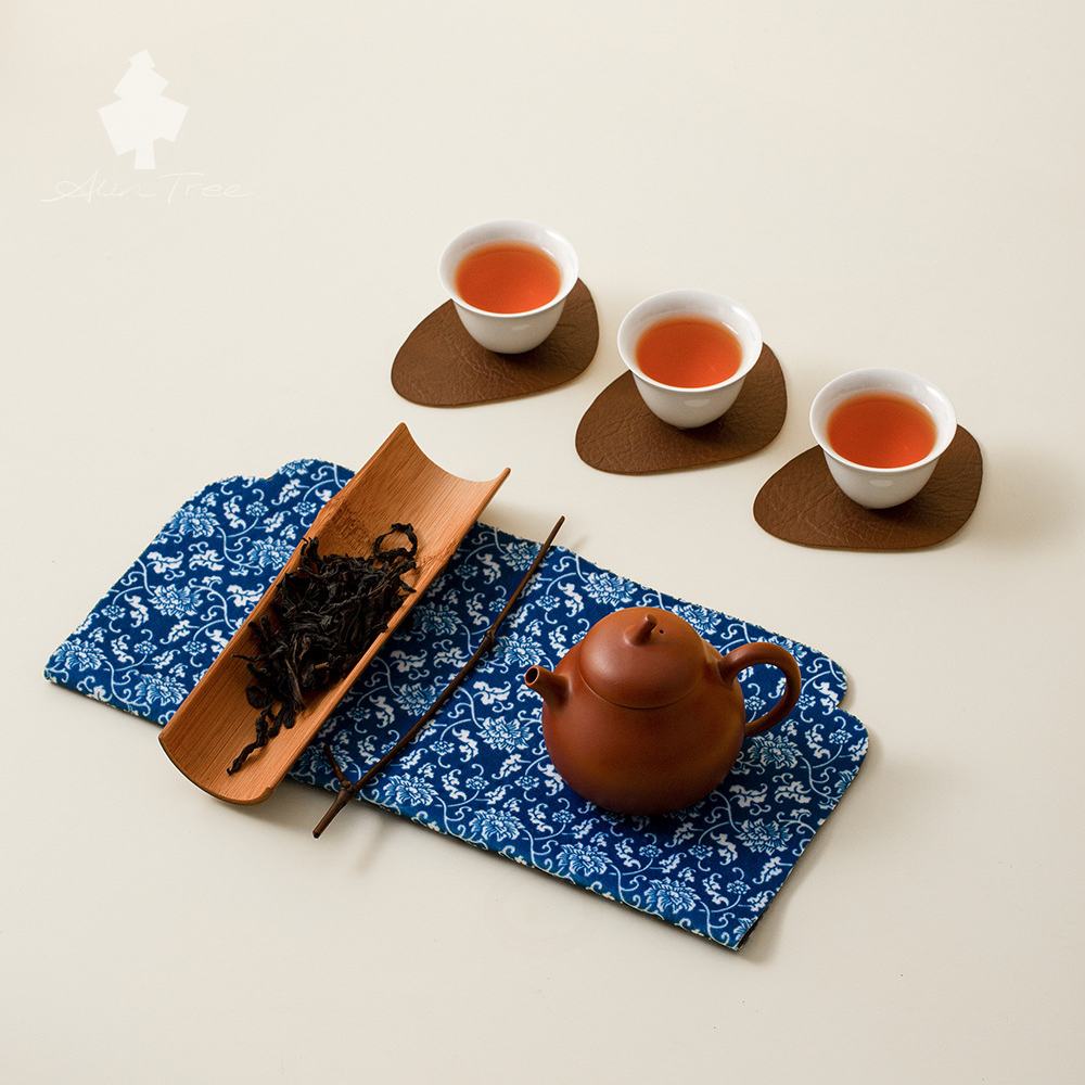 Purple Clay Travel Tea Set – Round Barrel Case