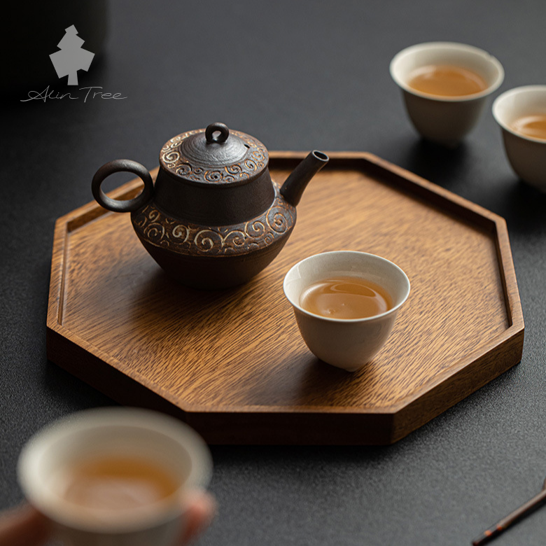 Old Rock Clay Teapot Set (1 Teapot & 4 Teacups)