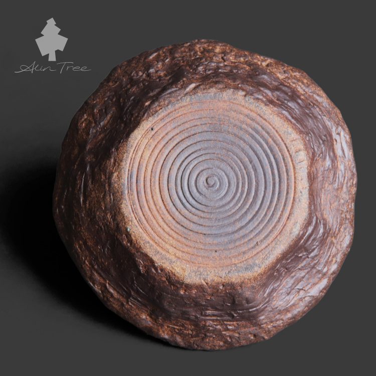 Vintage Coarse Pottery Old Rock Clay Overhead Handle Teapot