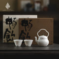 Hand-Painted Pink Orchid Handle Teapot Tea Set - AlinTree